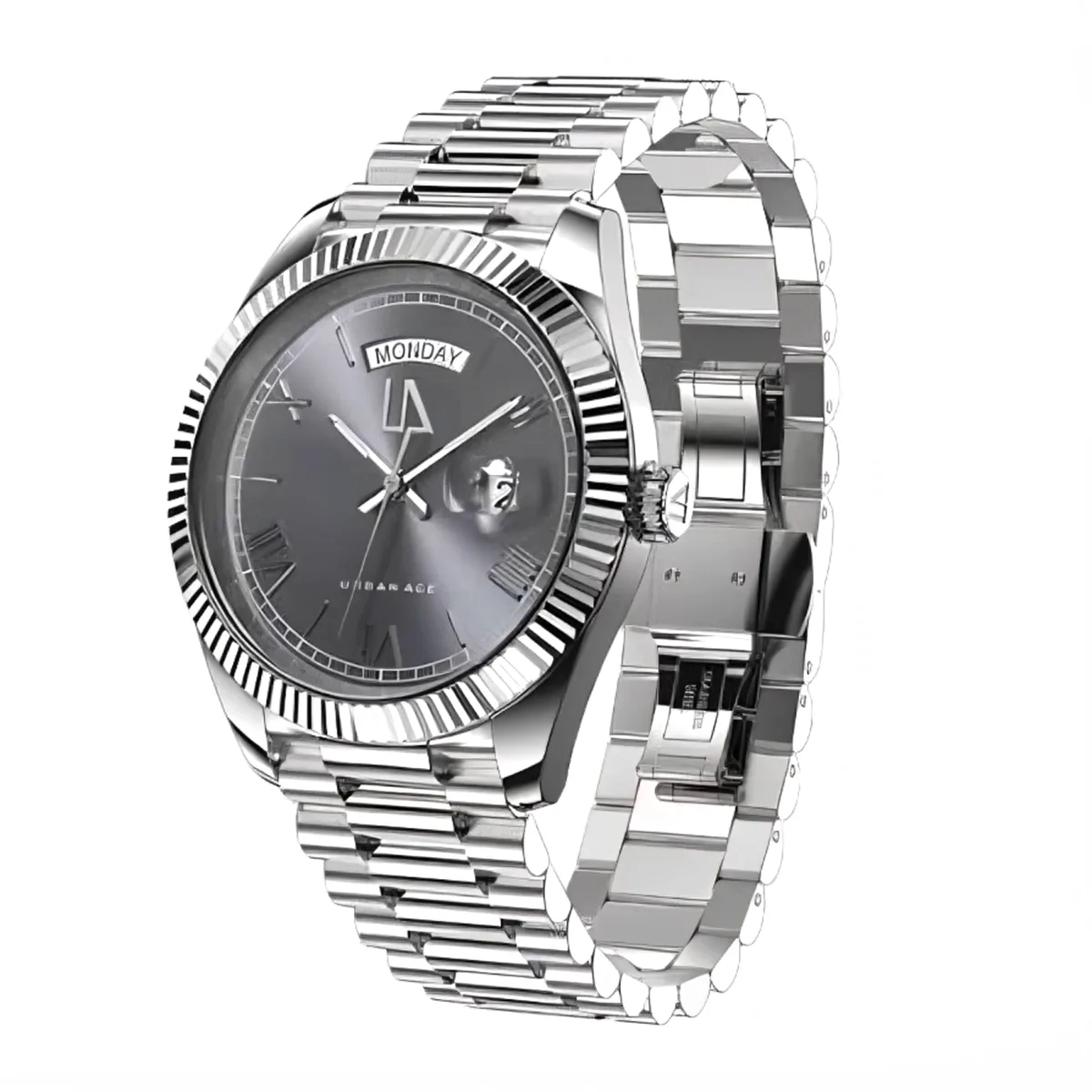 Day-Date 40 Silber — Frontansicht
